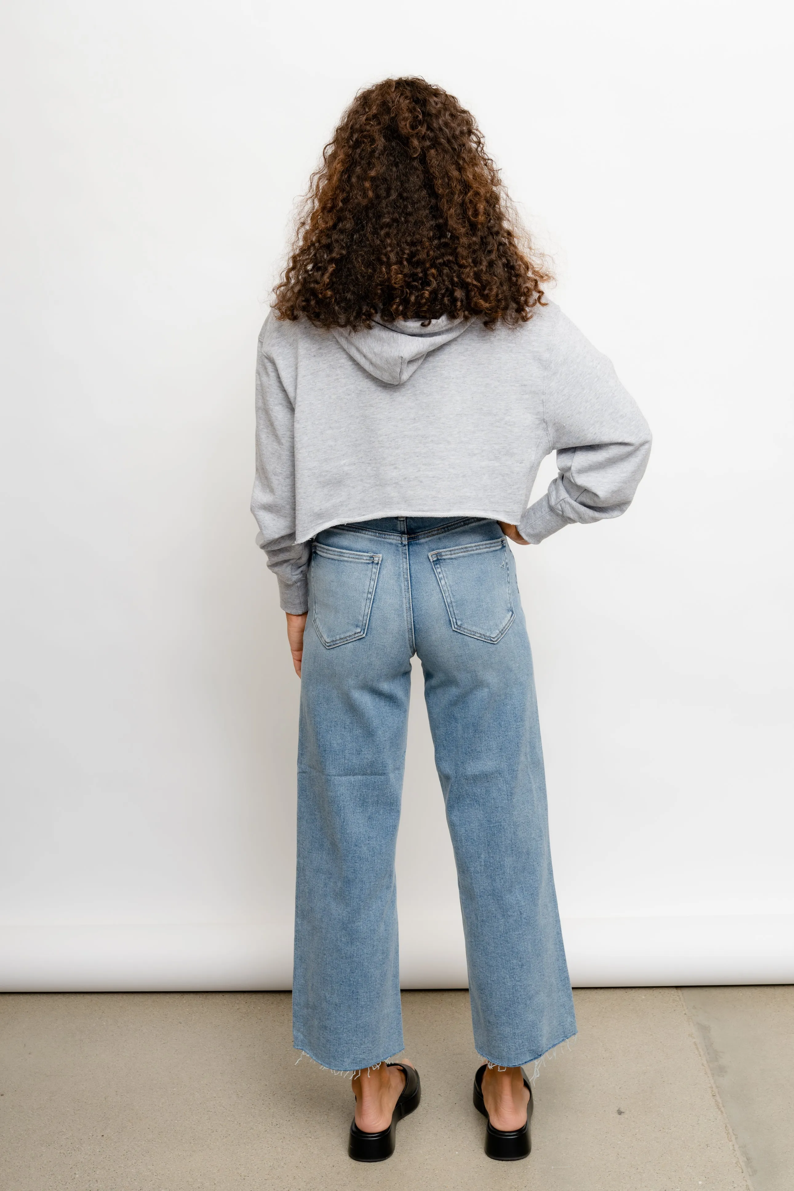 Abby Cotton Hooded Cropped Hoodie