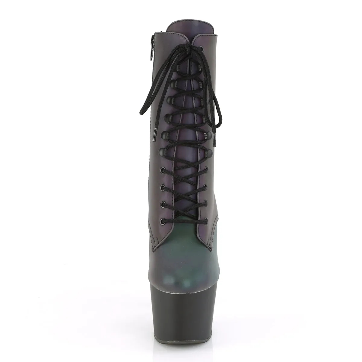 ADORE-1020REFL Pleaser Green Multi Reflective Sexy Platform Shoes (Pole Dancing Heels)