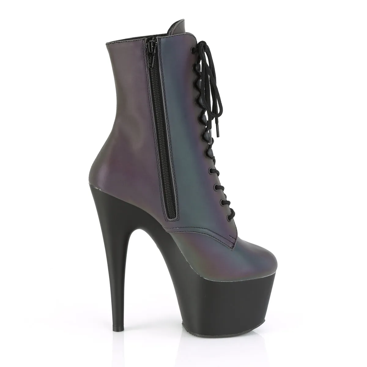ADORE-1020REFL Pleaser Green Multi Reflective Sexy Platform Shoes (Pole Dancing Heels)