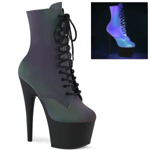 ADORE-1020REFL Pleaser Green Multi Reflective Sexy Platform Shoes (Pole Dancing Heels)