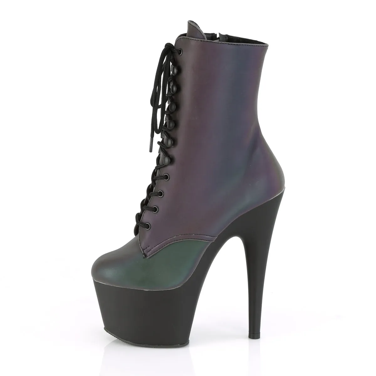 ADORE-1020REFL Pleaser Green Multi Reflective Sexy Platform Shoes (Pole Dancing Heels)