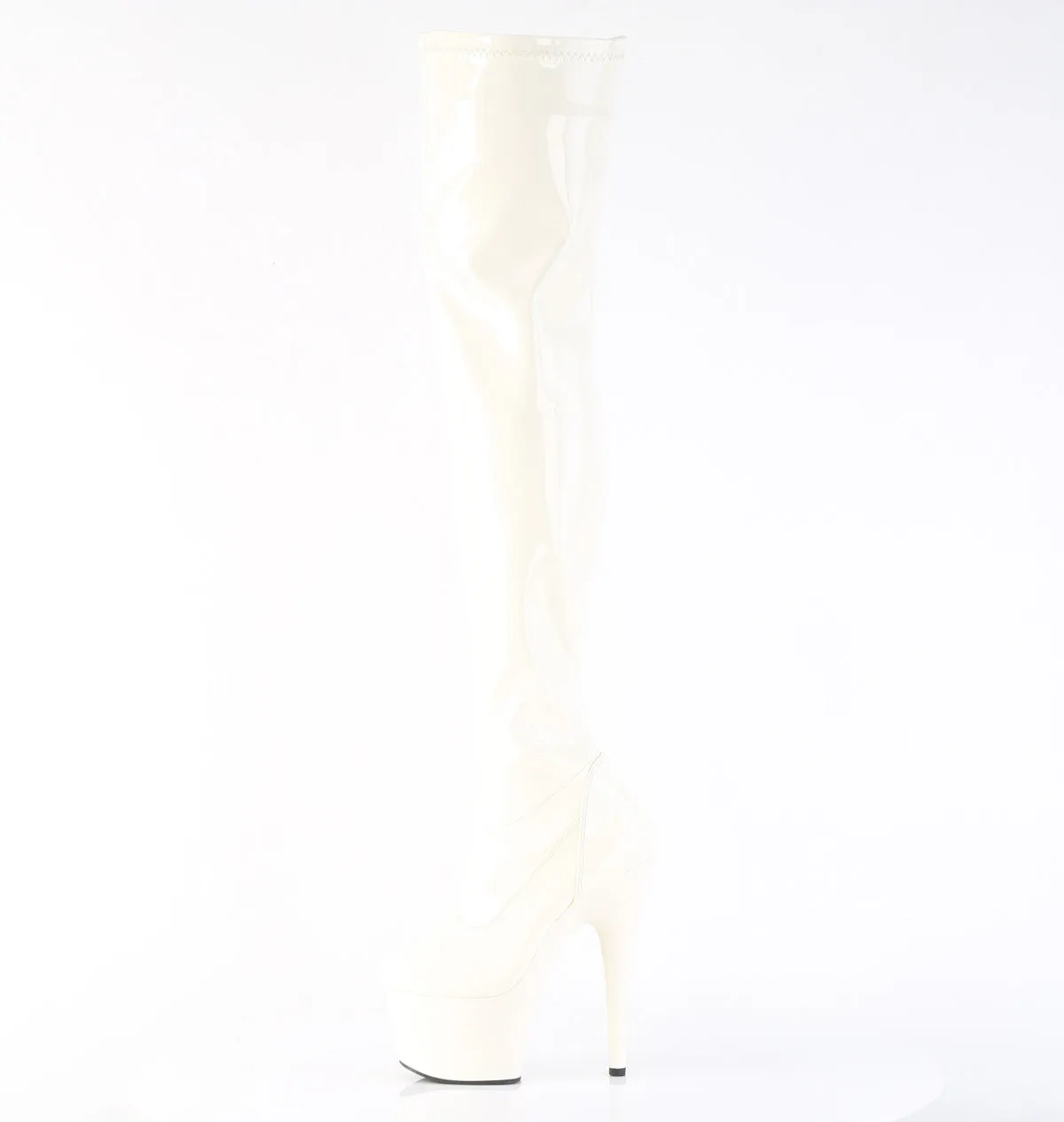 ADORE-3000 Pleaser Off White Faux Leather Sexy Platform Shoes (Pole Dancing Heels)