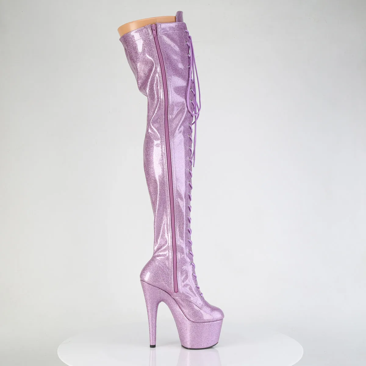 ADORE-3020GP Pleaser Lilac Glitter Sexy Platform Shoes (Pole Dancing Heels)