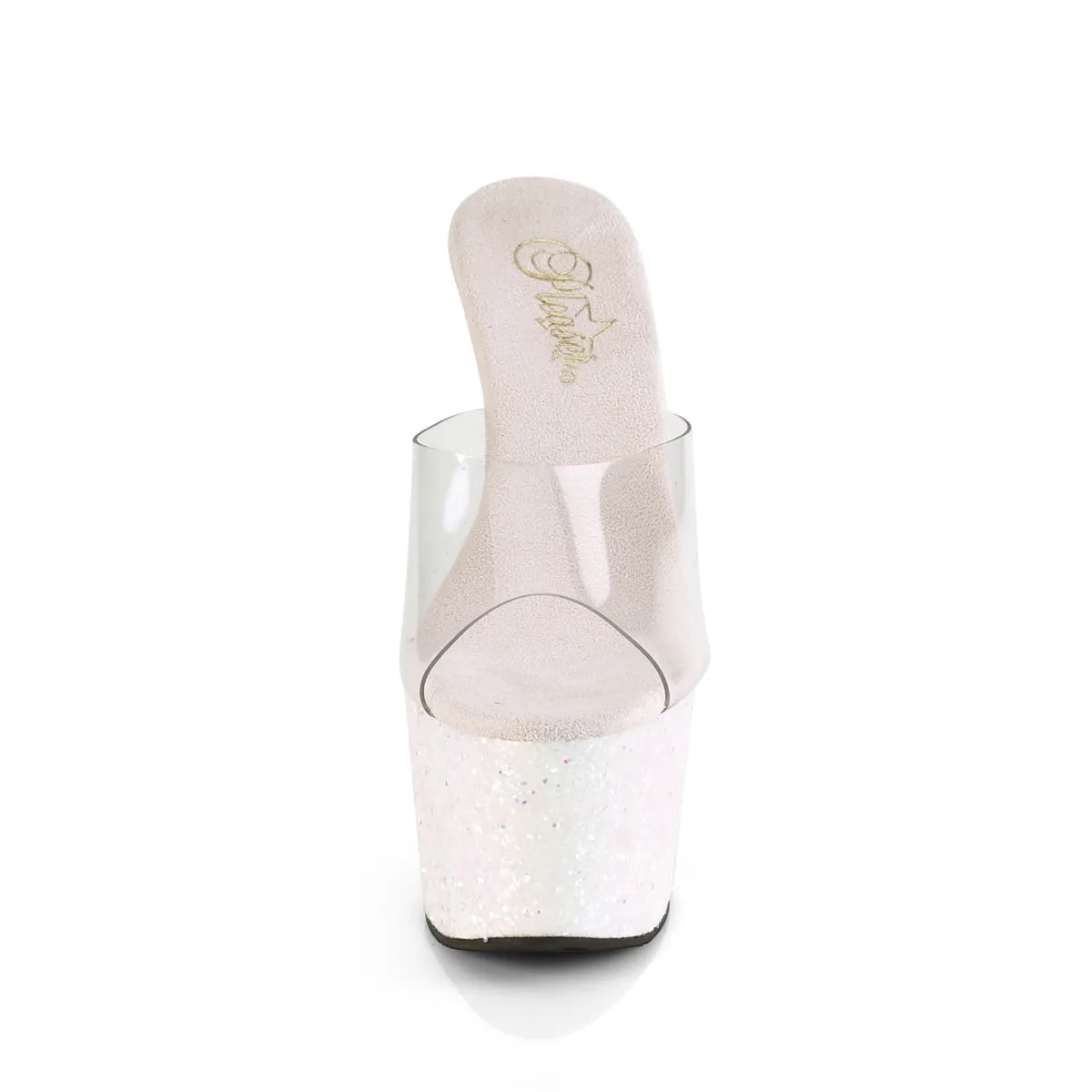 ADORE-701LG Pleaser Clear/Opal Multi Glitter Sexy Platform Shoes (Pole Dancing Heels)