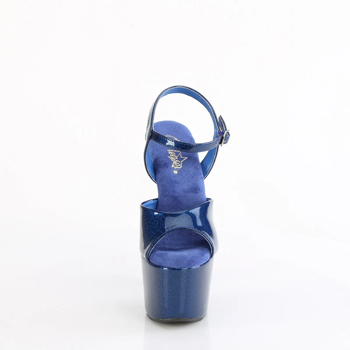 ADORE-709GP Pleaser Navy Blue Glitter Sexy Platform Shoes (Pole Dancing Heels)