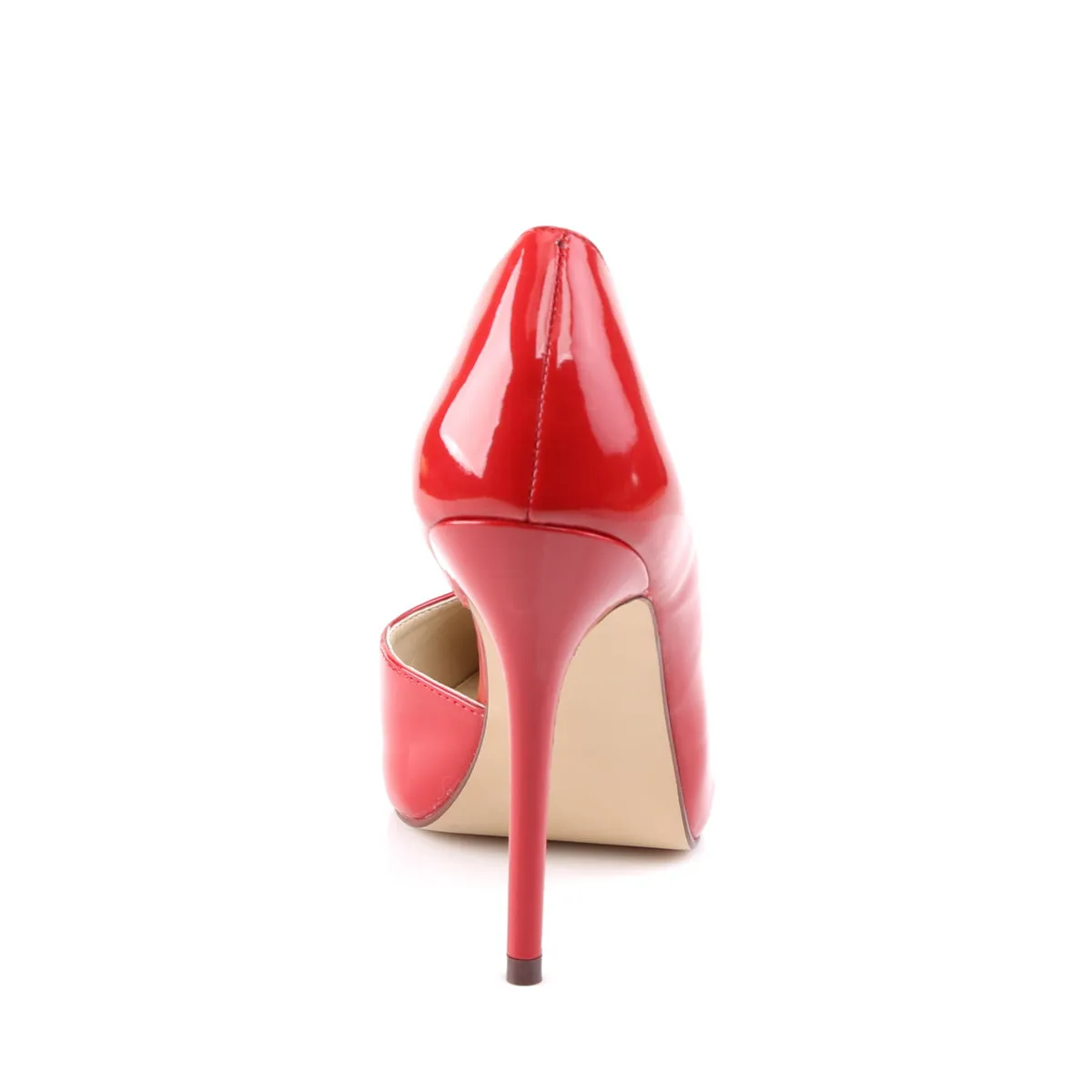 AMUSE-22 Pleaser Red Patent Sexy Single Sole Shoes (Fetish Footwear)