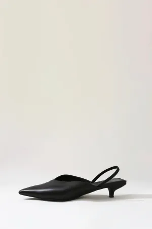 arrow slingback heel / black