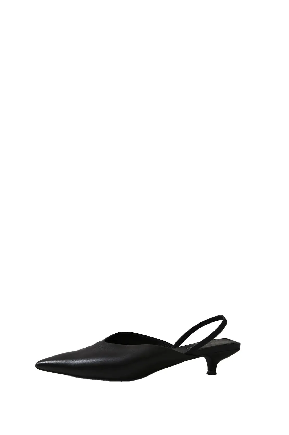 arrow slingback heel / black