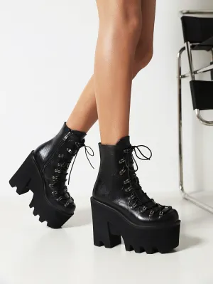 Astrid Alderwood Gothic High Heel Boots by The Nevermore