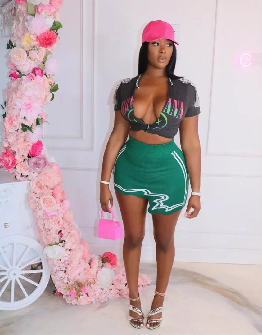 Asymmetrical High Waist Mini Skirt