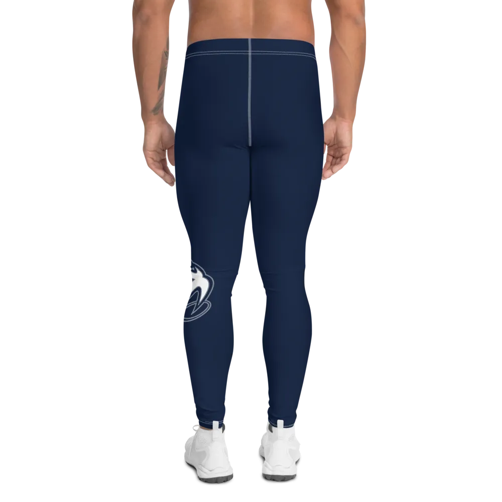 Athletic Apparatus Black White logo White Stitch V3 Men's Leggings