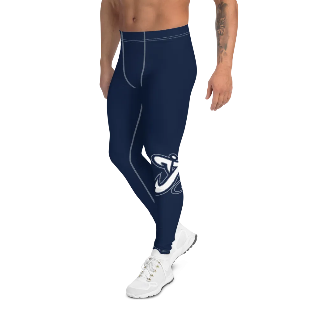 Athletic Apparatus Black White logo White Stitch V3 Men's Leggings