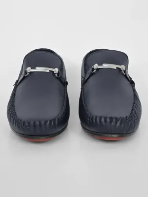 Black Camel Men's Nampo Loafer Shoes With Buckle-Blue-RT689