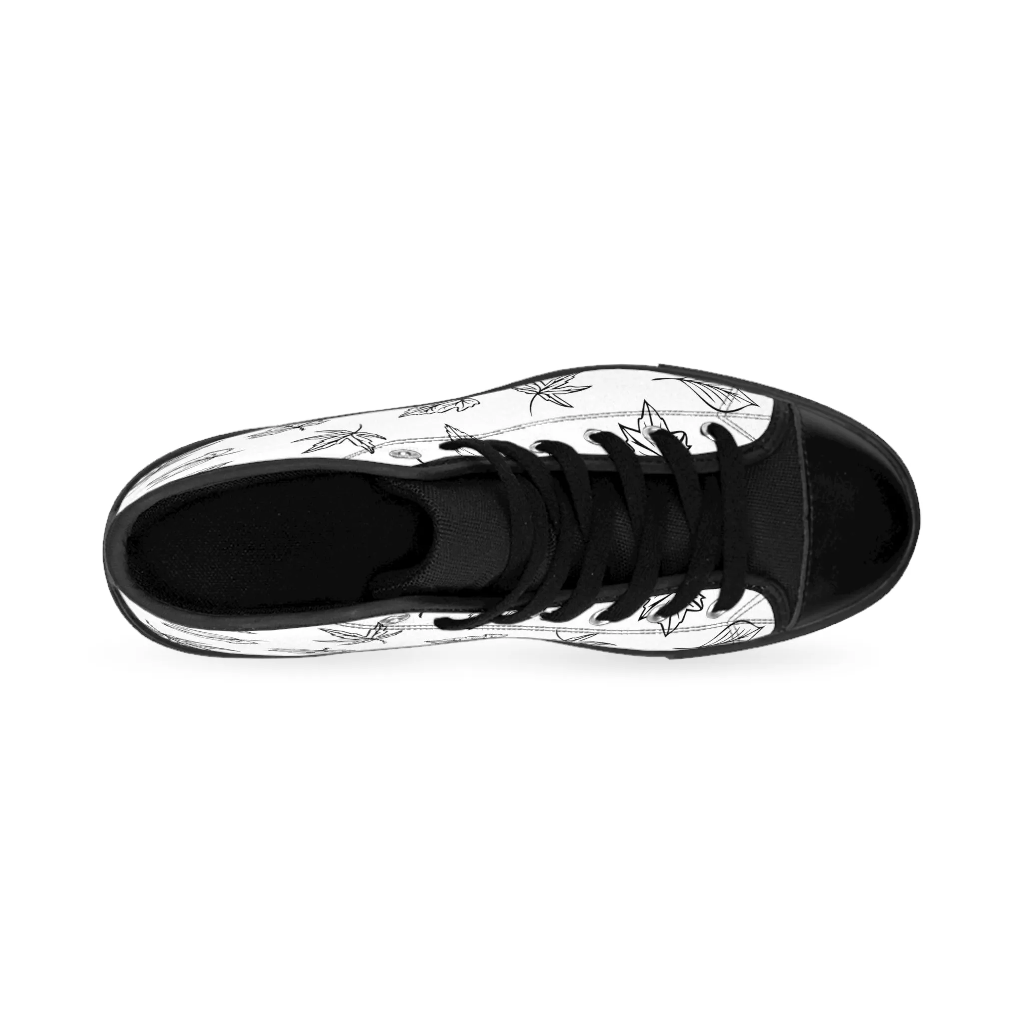 Black Leaves Women's Classic Sneakers