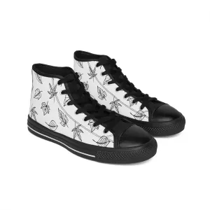 Black Leaves Women's Classic Sneakers
