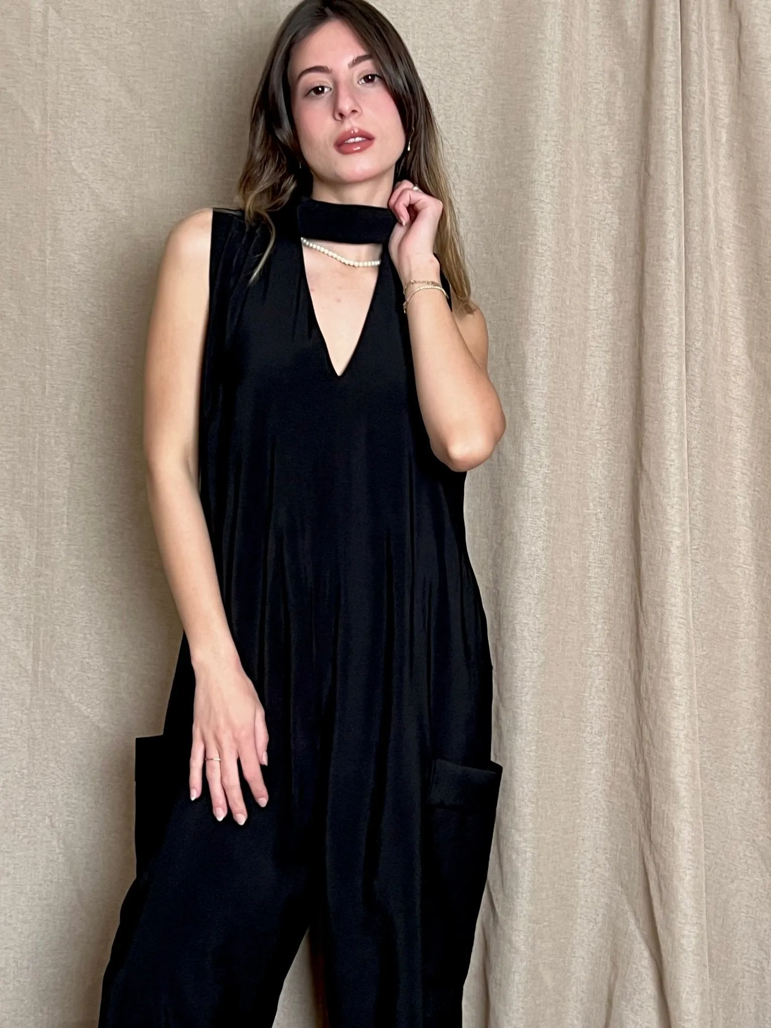 Black Loose Jumpsuit