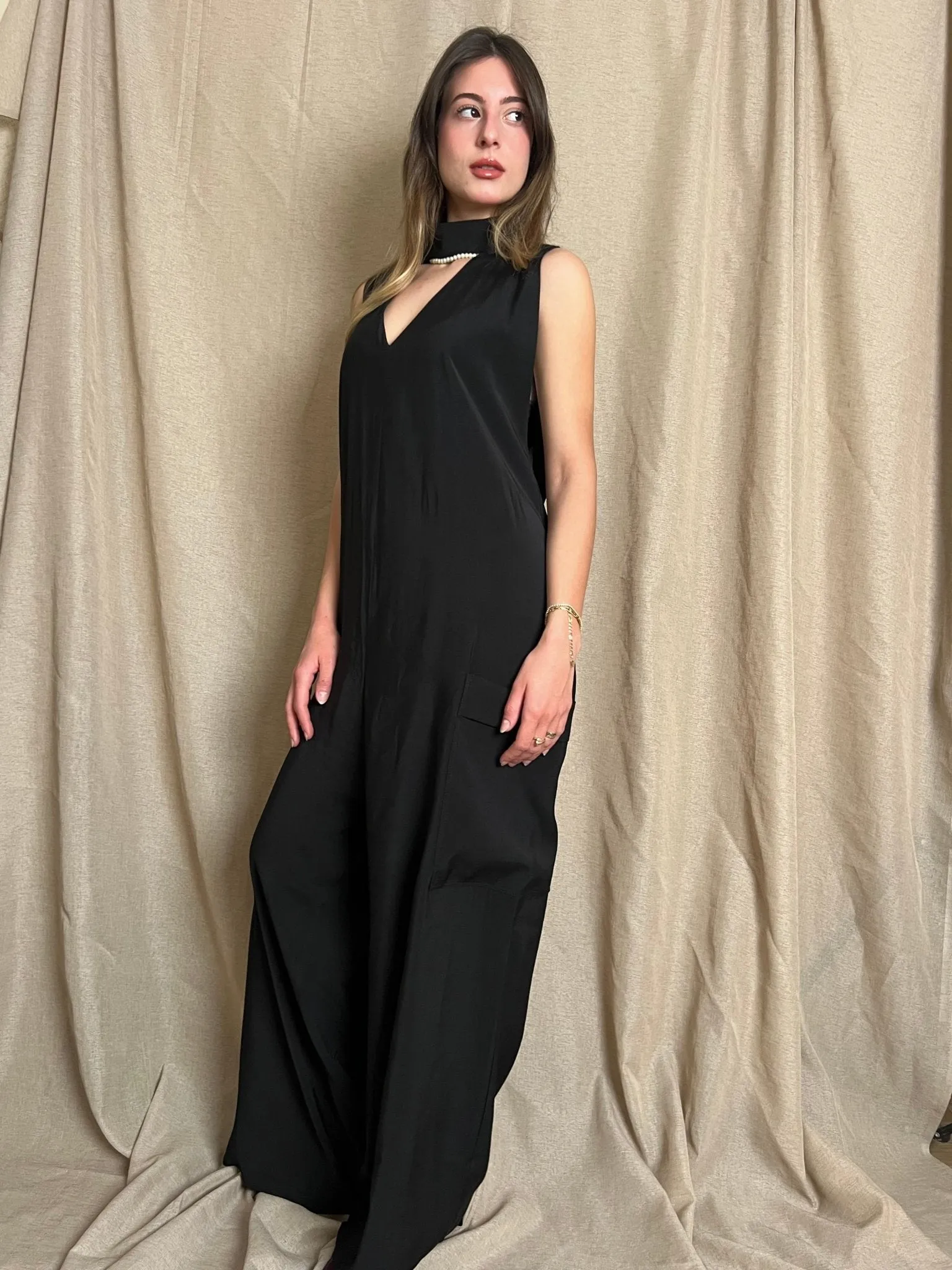 Black Loose Jumpsuit
