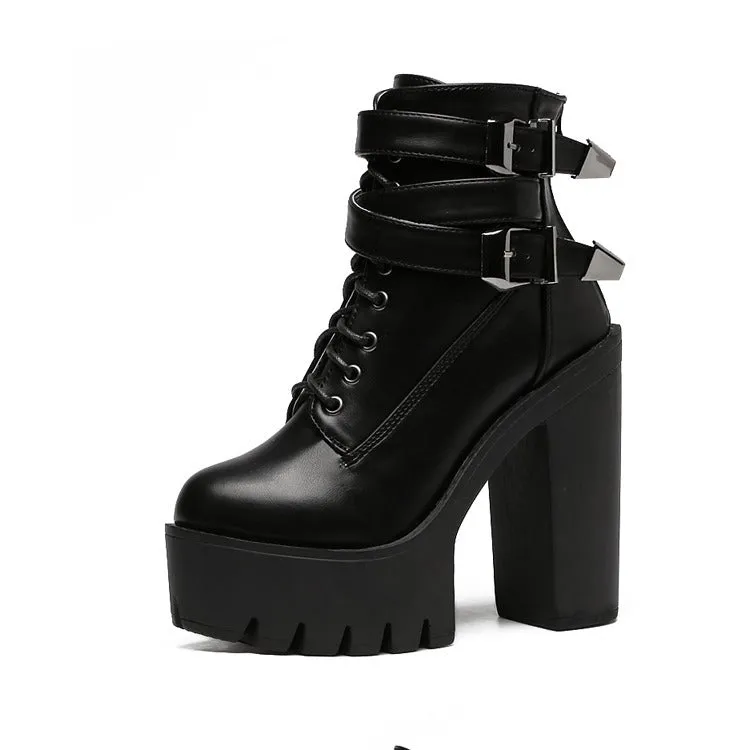 Blackwell - Gothic High-Heeled Martin Boots by The Nevermore