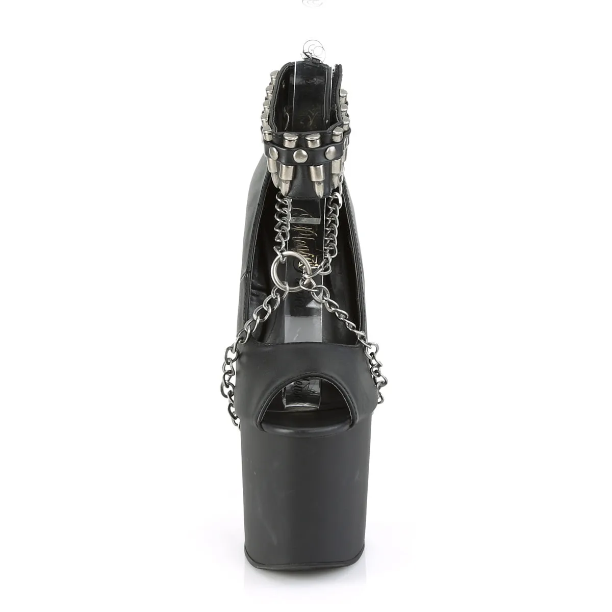 BONDGIRL-783 Pleaser Black Faux Leather Sexy Platform Shoes (Pole Dancing Heels)