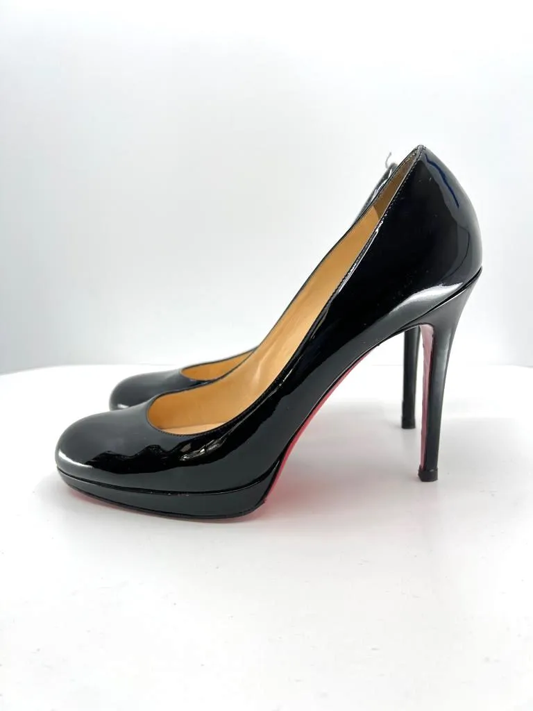 CHRISTIAN LOUBOUTIN PATENT BIANCA NEW SIMPLE PUMPS