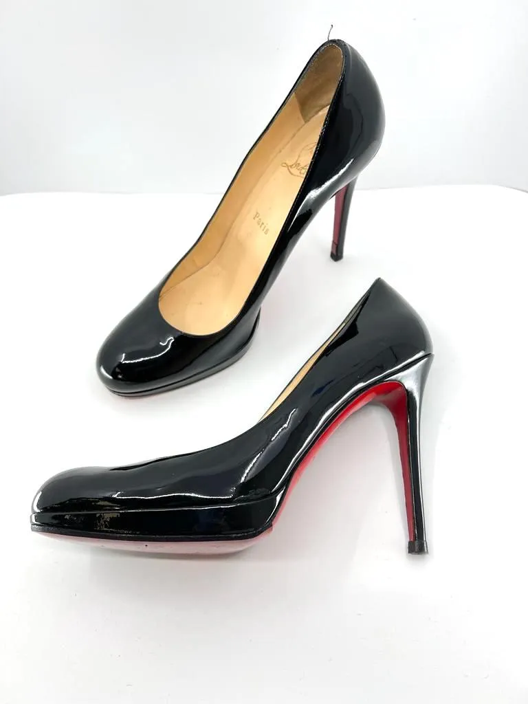 CHRISTIAN LOUBOUTIN PATENT BIANCA NEW SIMPLE PUMPS