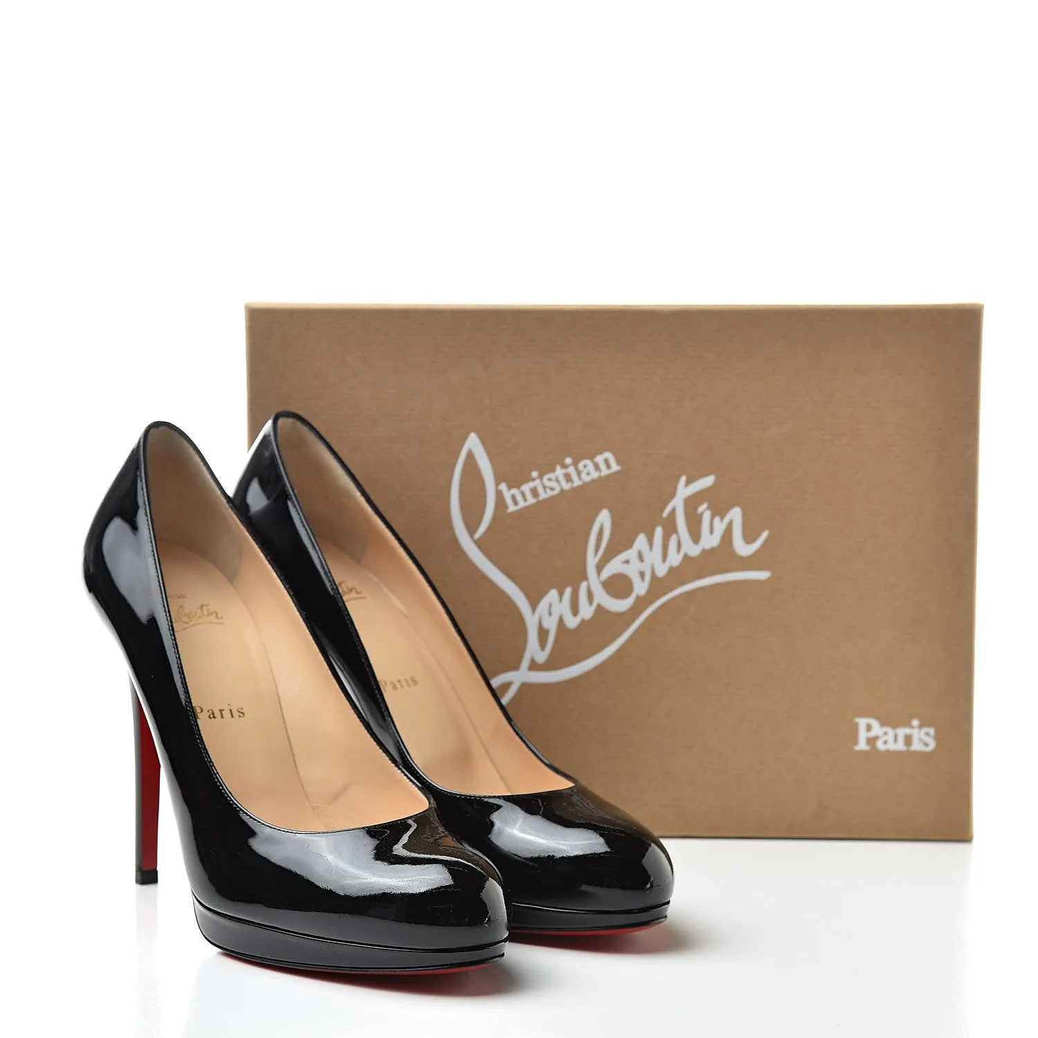 CHRISTIAN LOUBOUTIN PATENT BIANCA NEW SIMPLE PUMPS