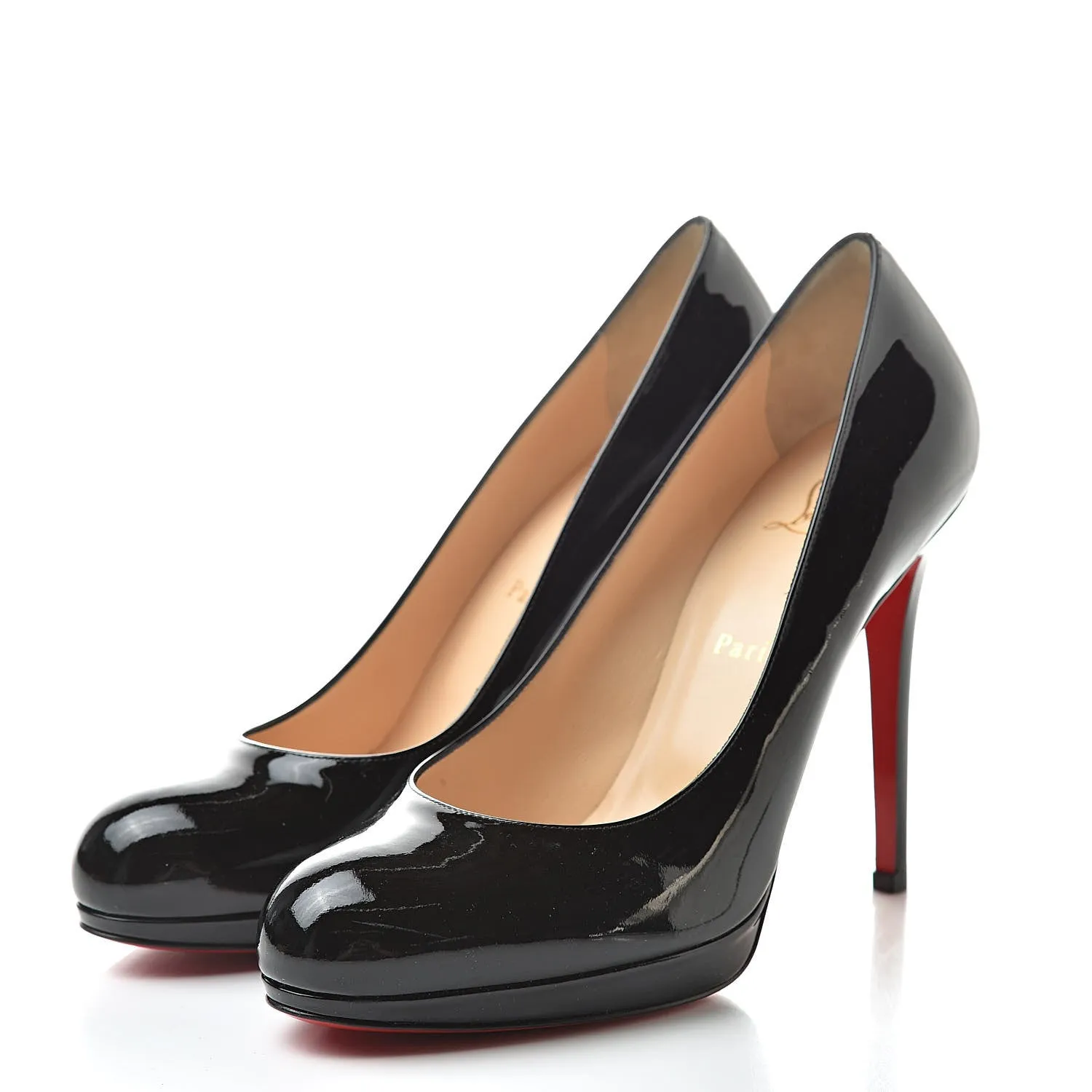 CHRISTIAN LOUBOUTIN PATENT BIANCA NEW SIMPLE PUMPS