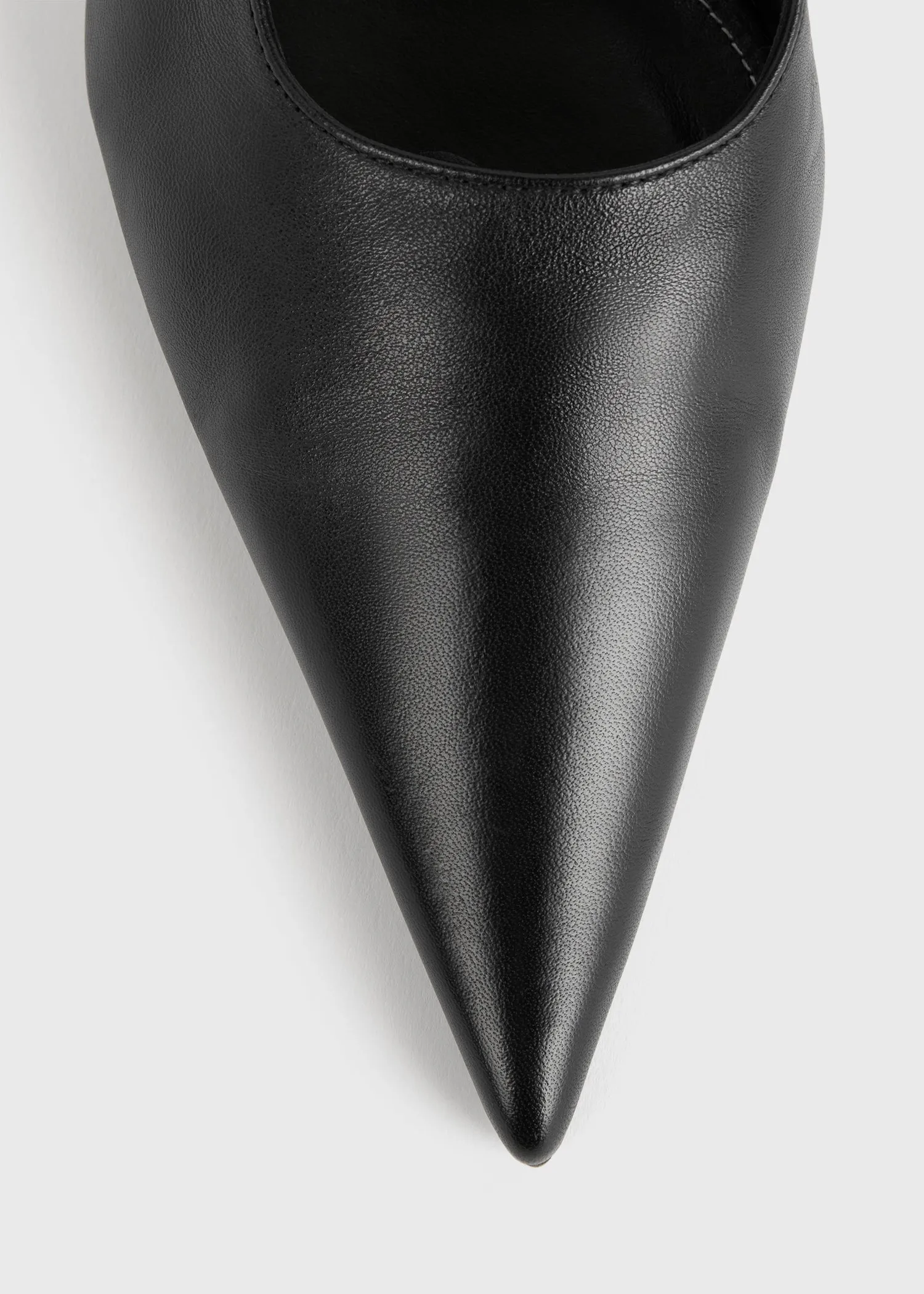 Classic leather slingbacks black