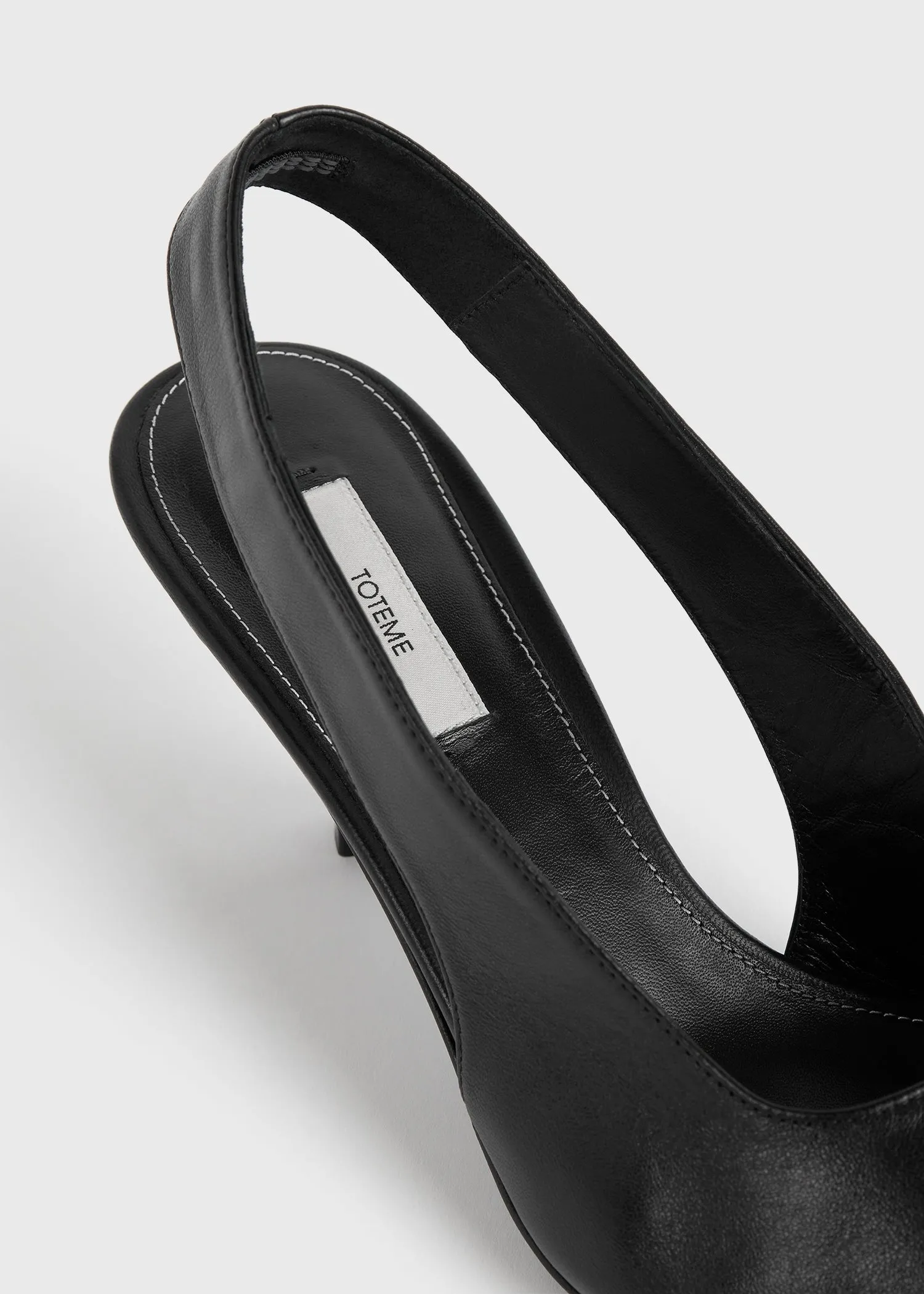Classic leather slingbacks black
