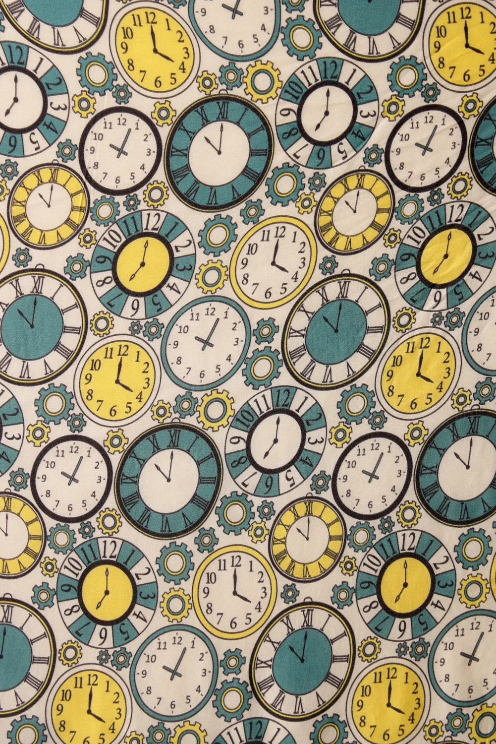 Clock Print Saree