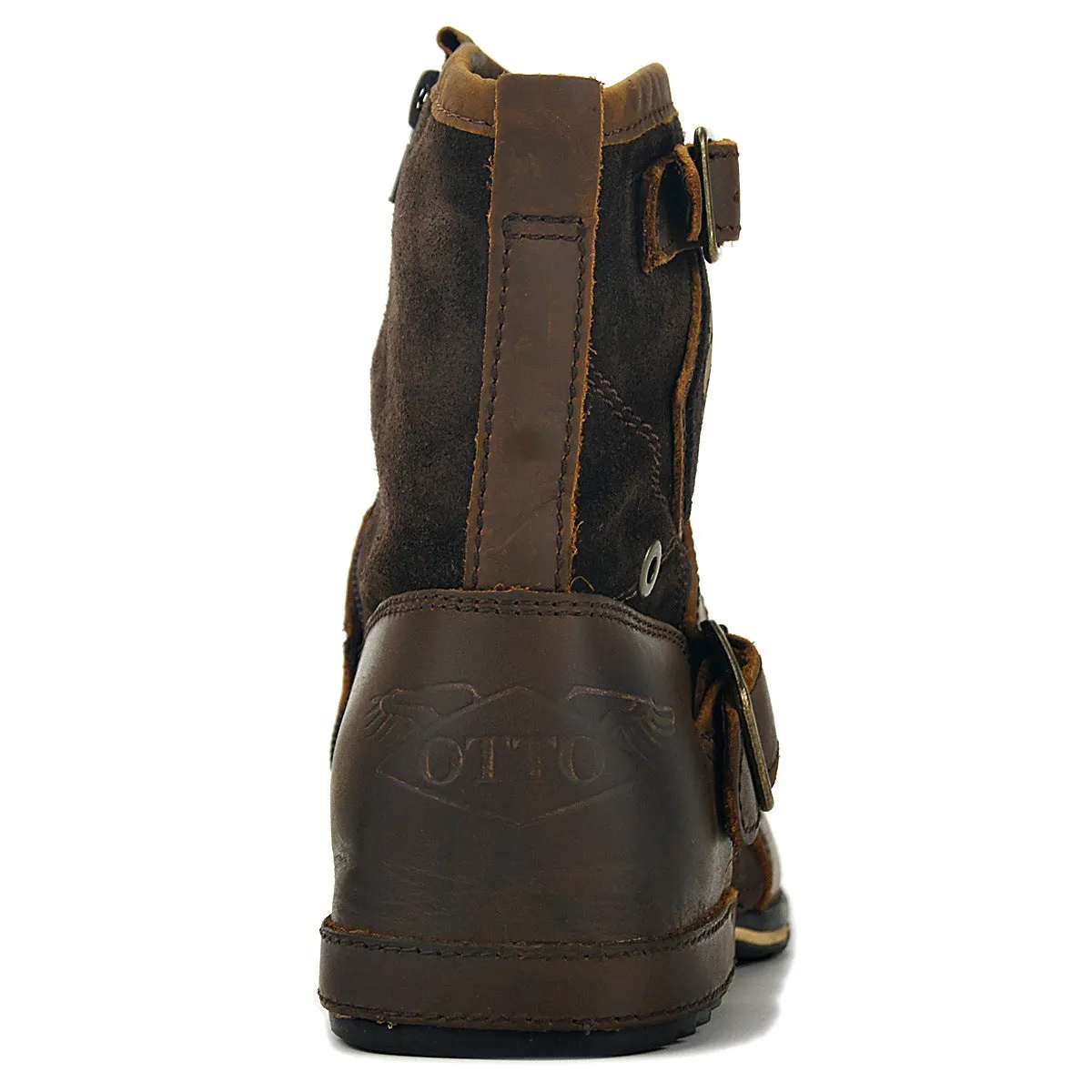 Cobra - Square Heel Leather Rock Boots for Men by The Nevermore
