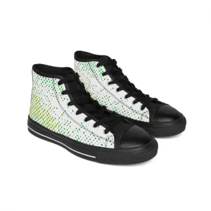 Colorful Green Orbs Women's Classic Sneakers