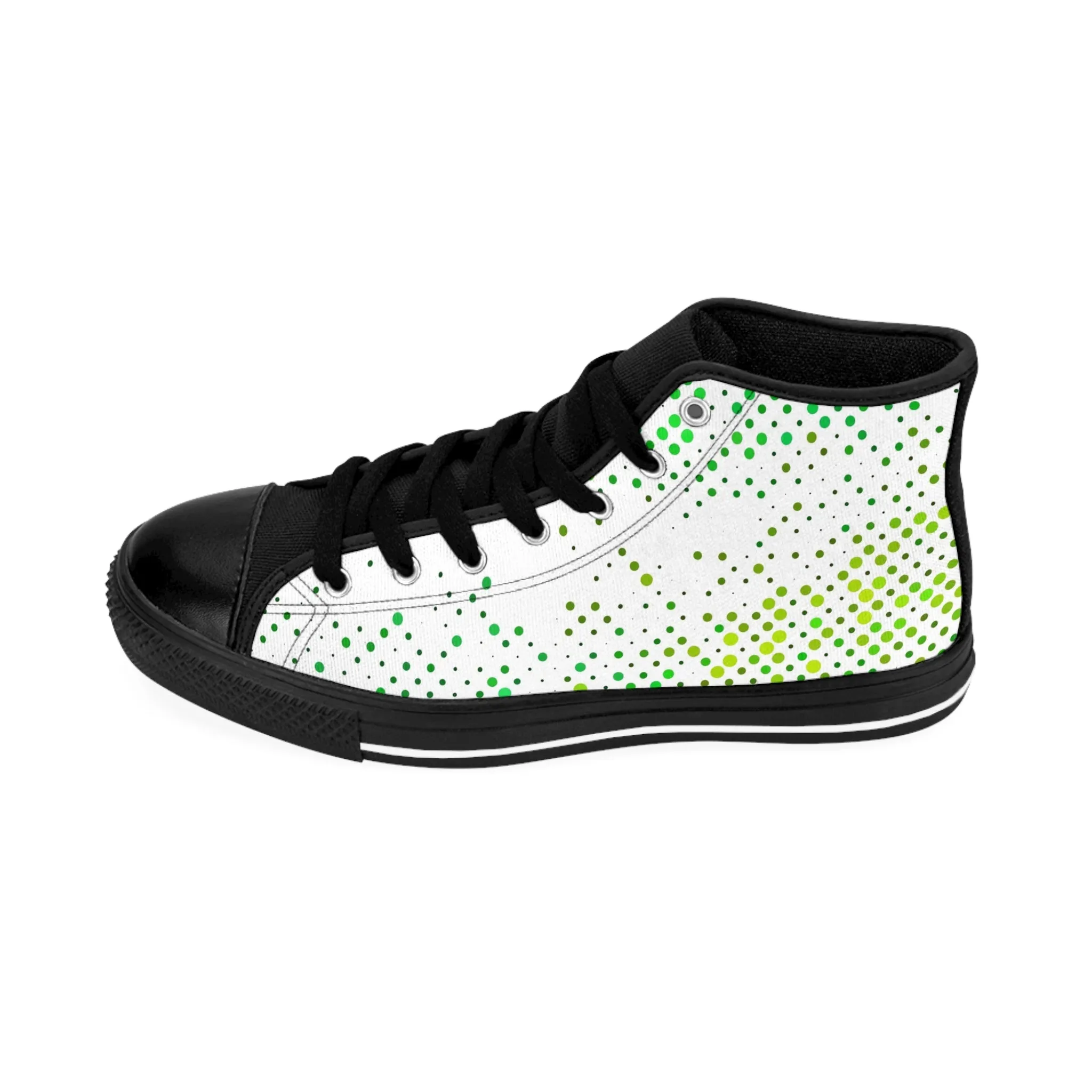 Colorful Green Orbs Women's Classic Sneakers
