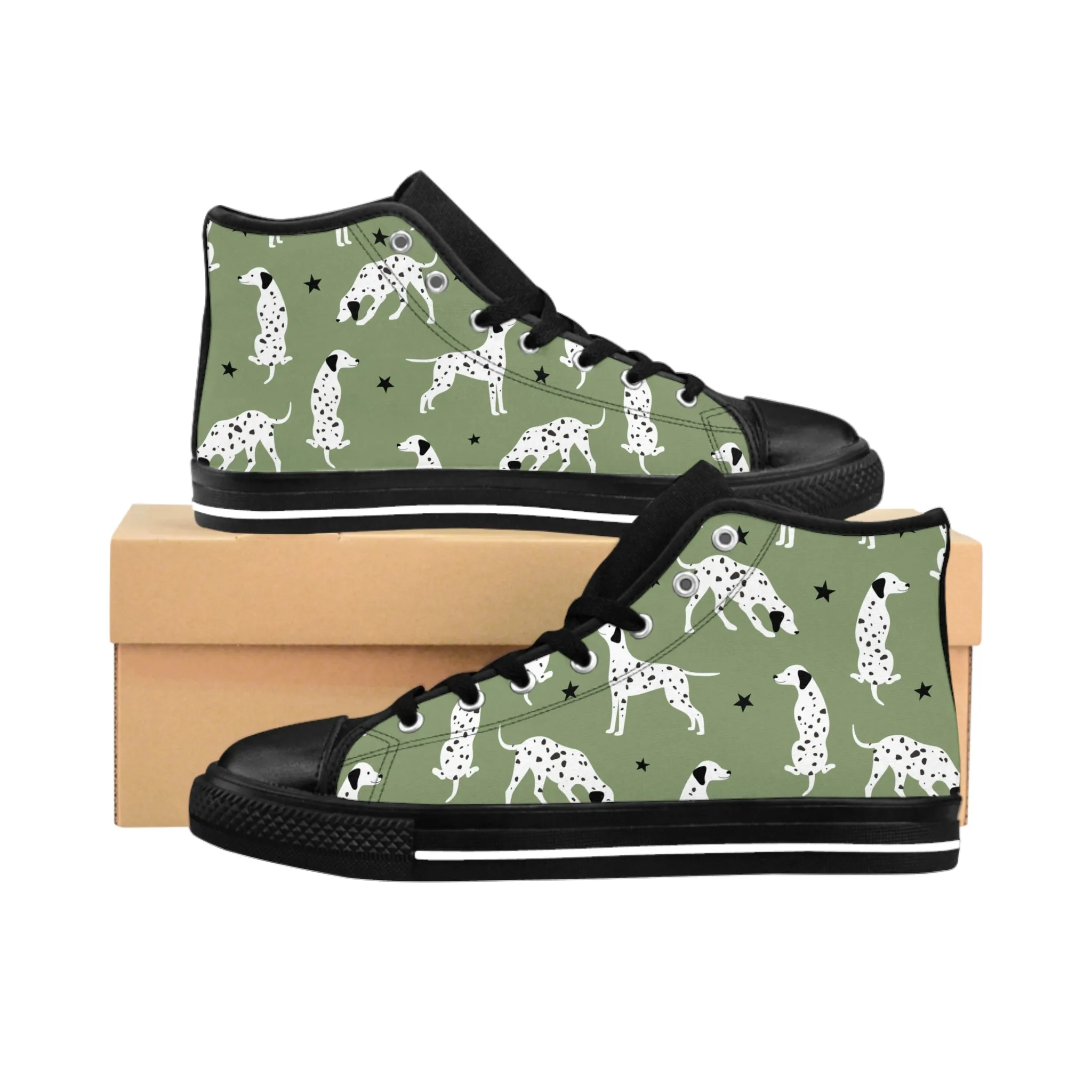 Cute Dalmatian Dogs Men's Classic Sneakers