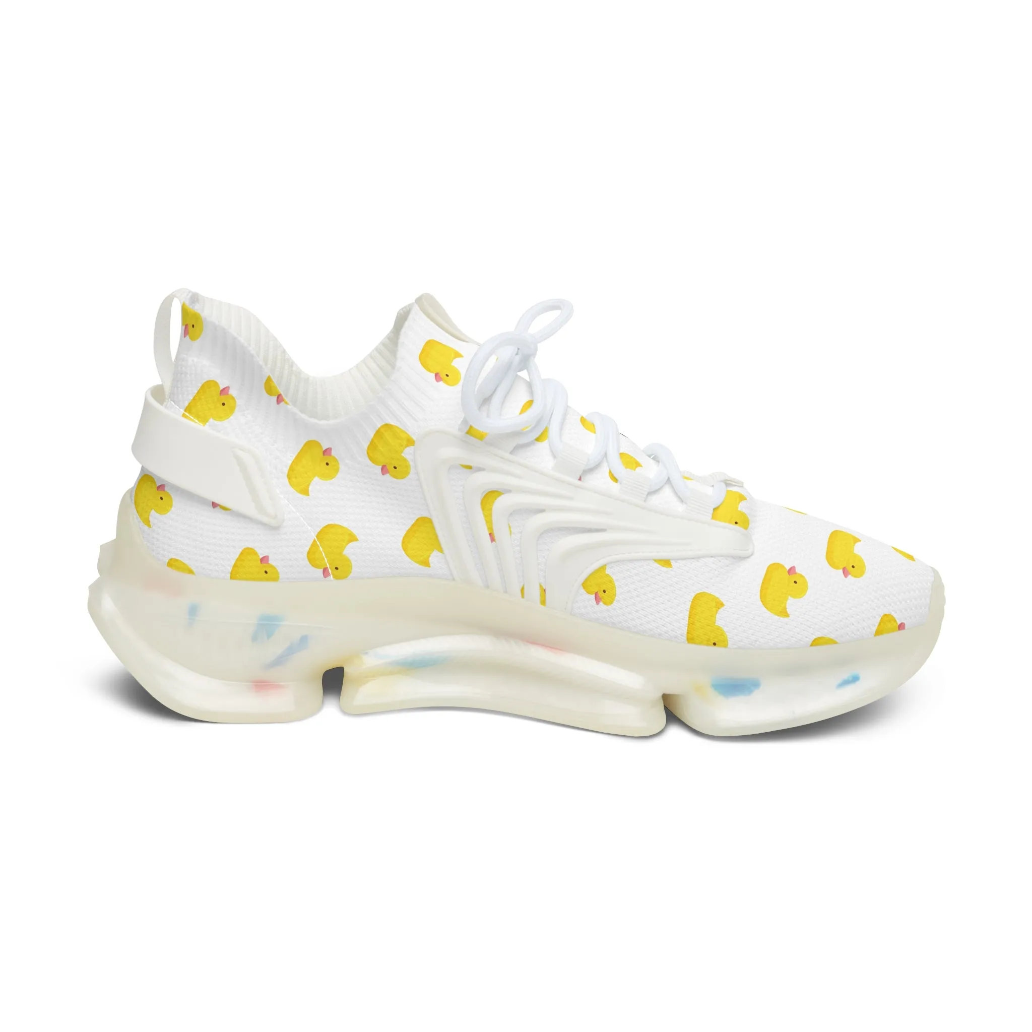 Cute Duck Print Women's Mesh Sneakers