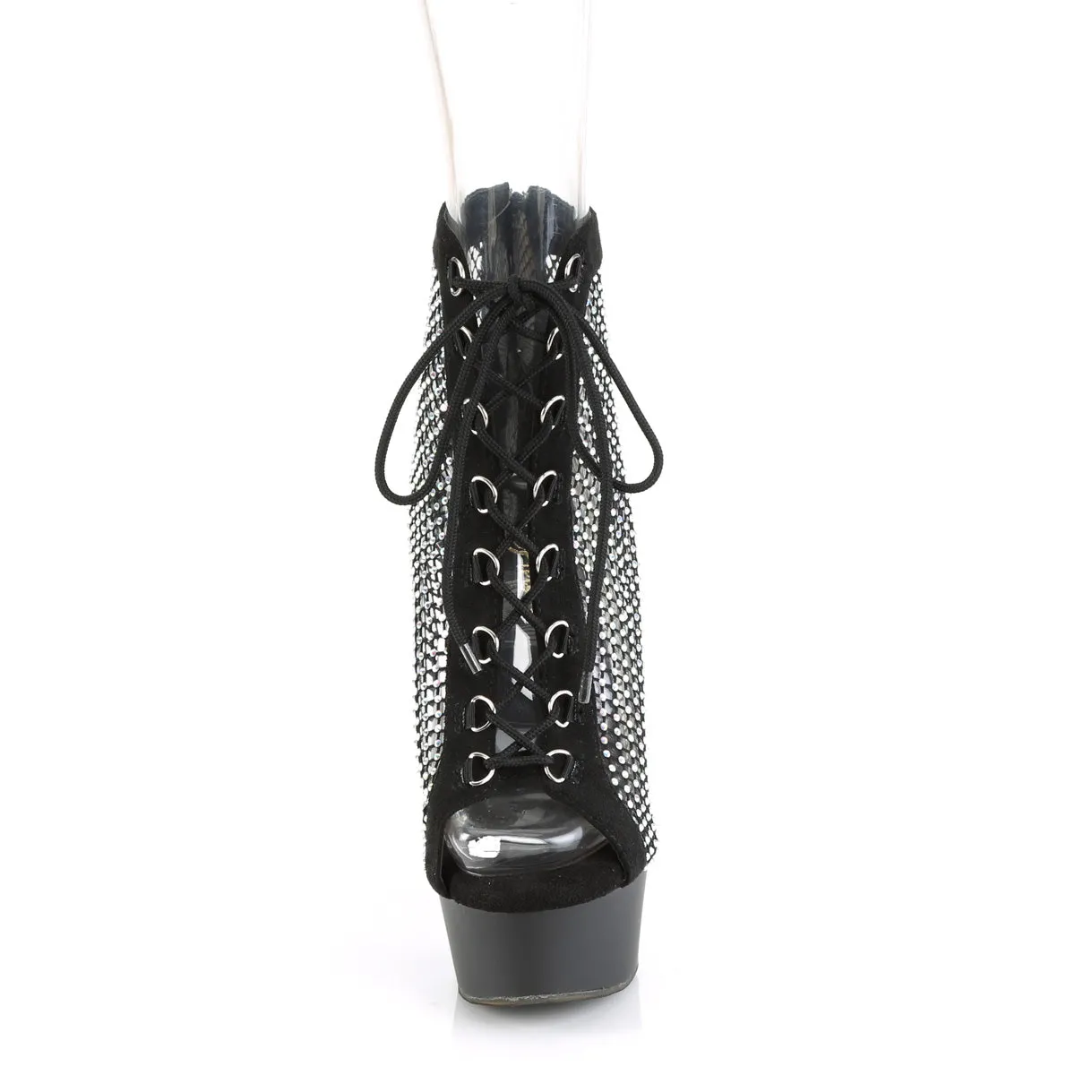 DELIGHT-600-33RM Pleaser Black Faux Suede Sexy Platform Shoes (Pole Dancing Heels)
