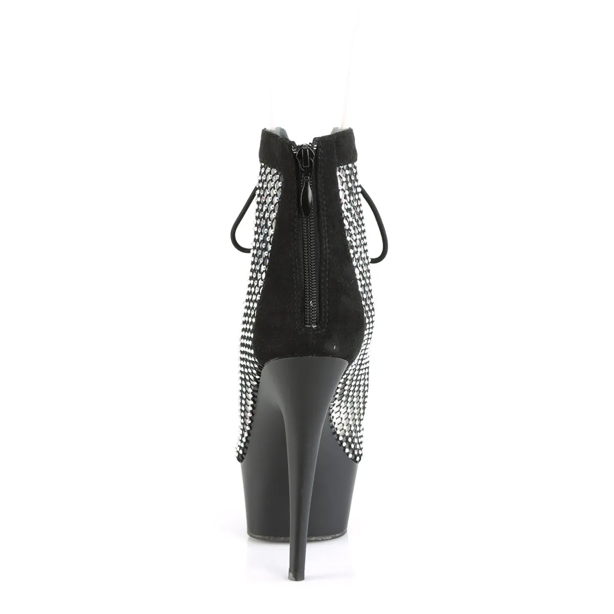 DELIGHT-600-33RM Pleaser Black Faux Suede Sexy Platform Shoes (Pole Dancing Heels)