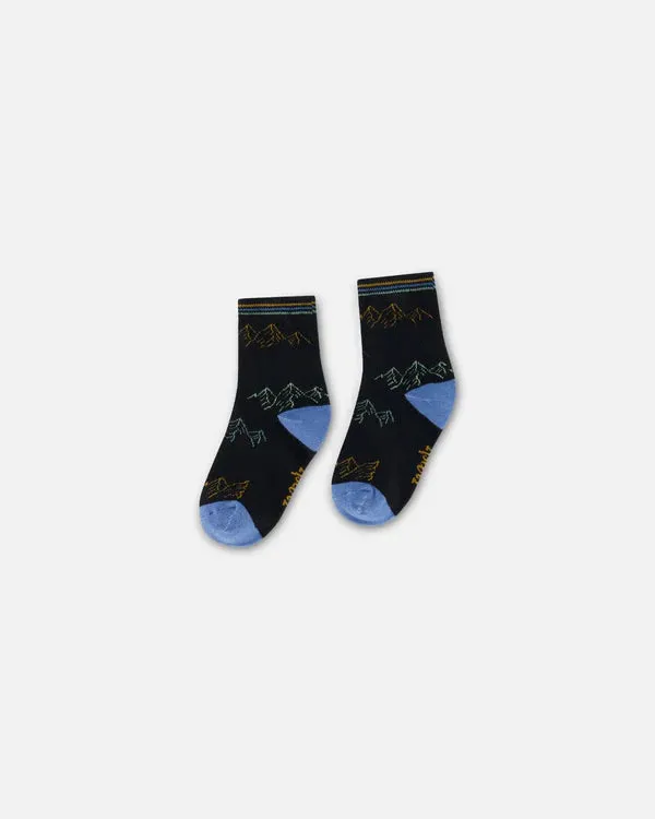 Deux Par Deux Boys Mountain Socks  G20YBS  Anthracite