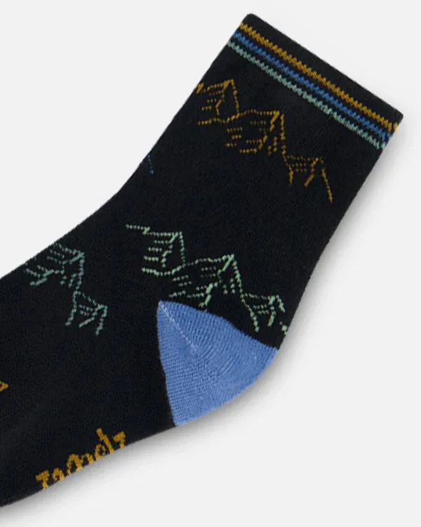 Deux Par Deux Boys Mountain Socks  G20YBS  Anthracite