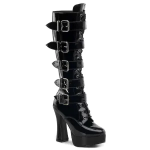 ELECTRA-2042 Pleaser Black Patent Sexy Platform Shoes (Pole Dancing Heels)