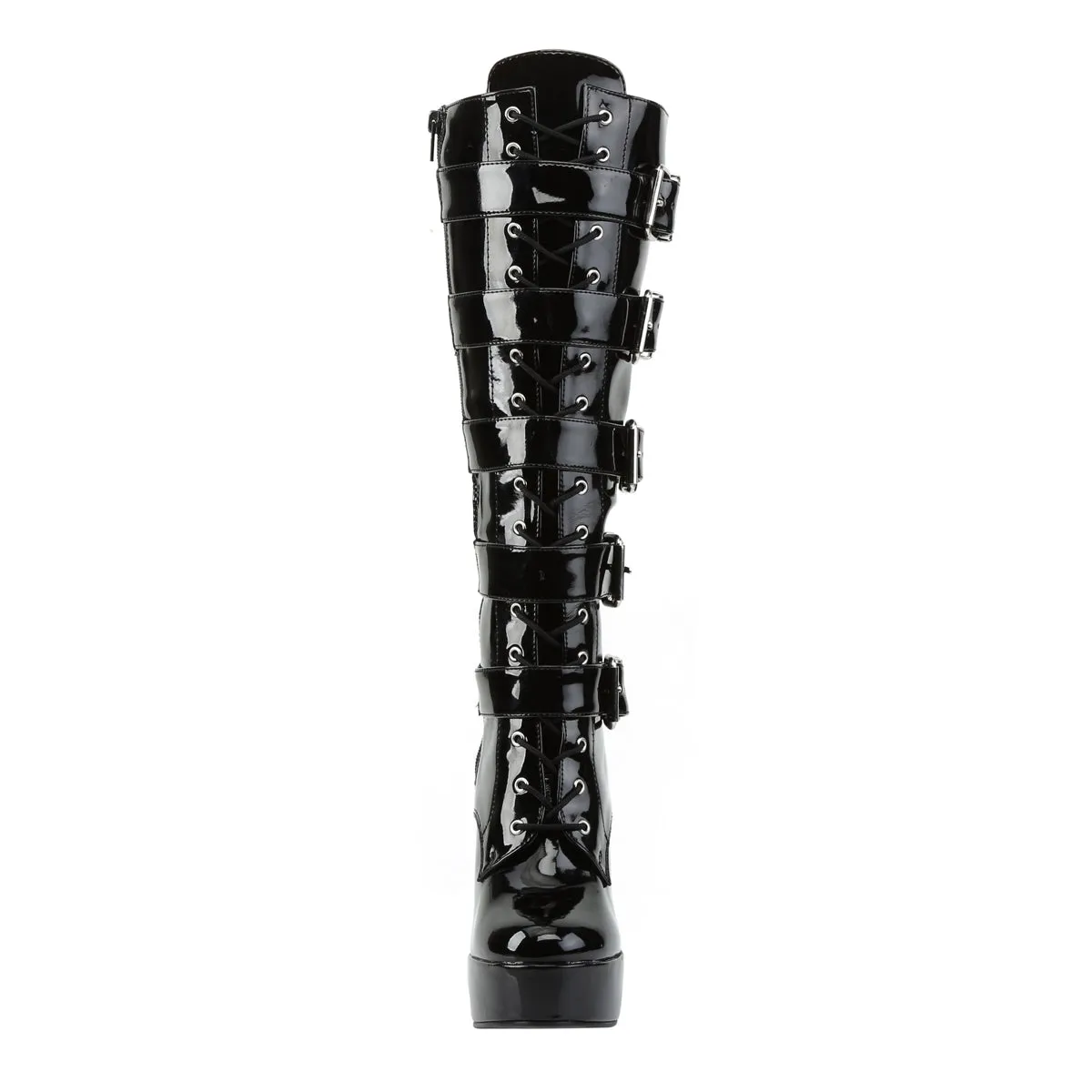 ELECTRA-2042 Pleaser Black Patent Sexy Platform Shoes (Pole Dancing Heels)