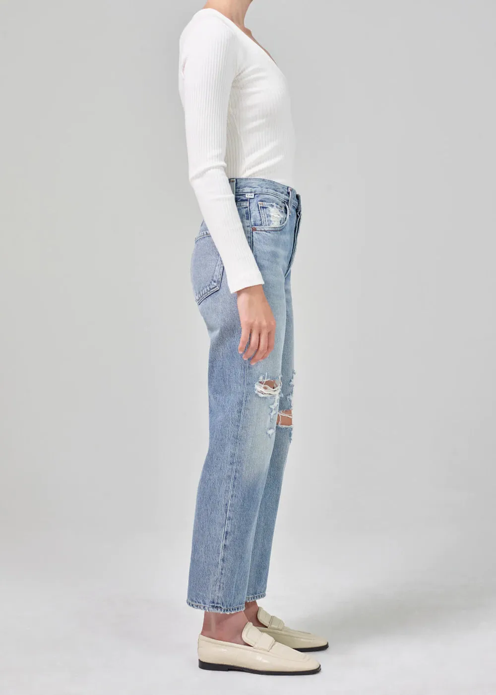 Emery Crop Relaxed Straight - Heatwave