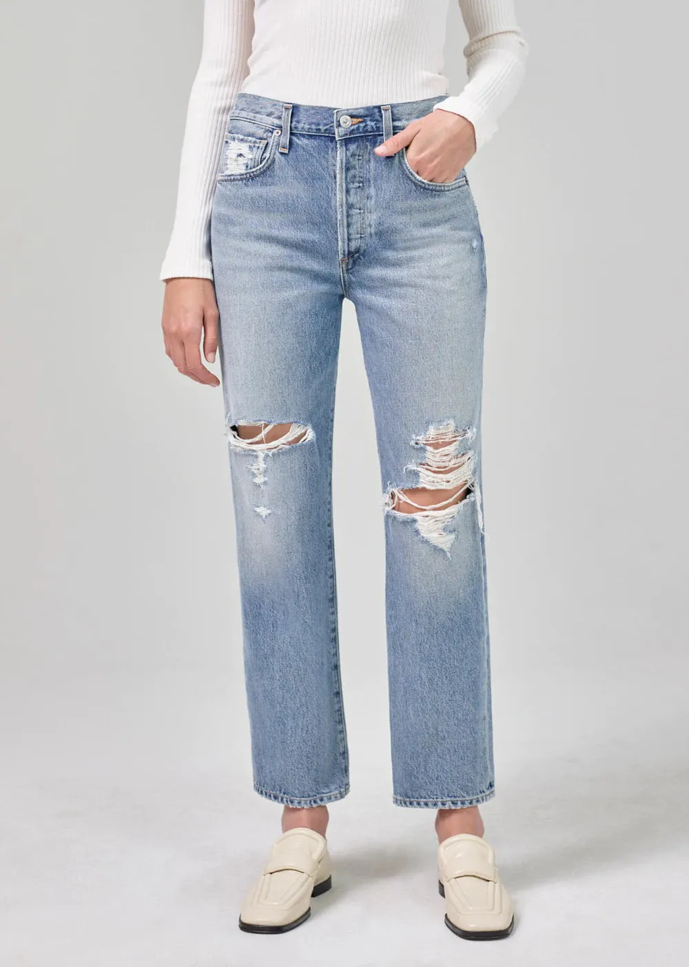 Emery Crop Relaxed Straight - Heatwave