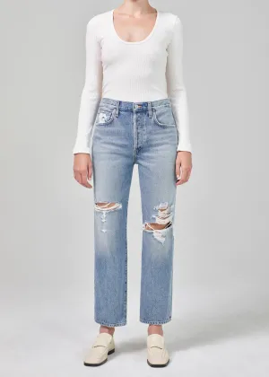 Emery Crop Relaxed Straight - Heatwave