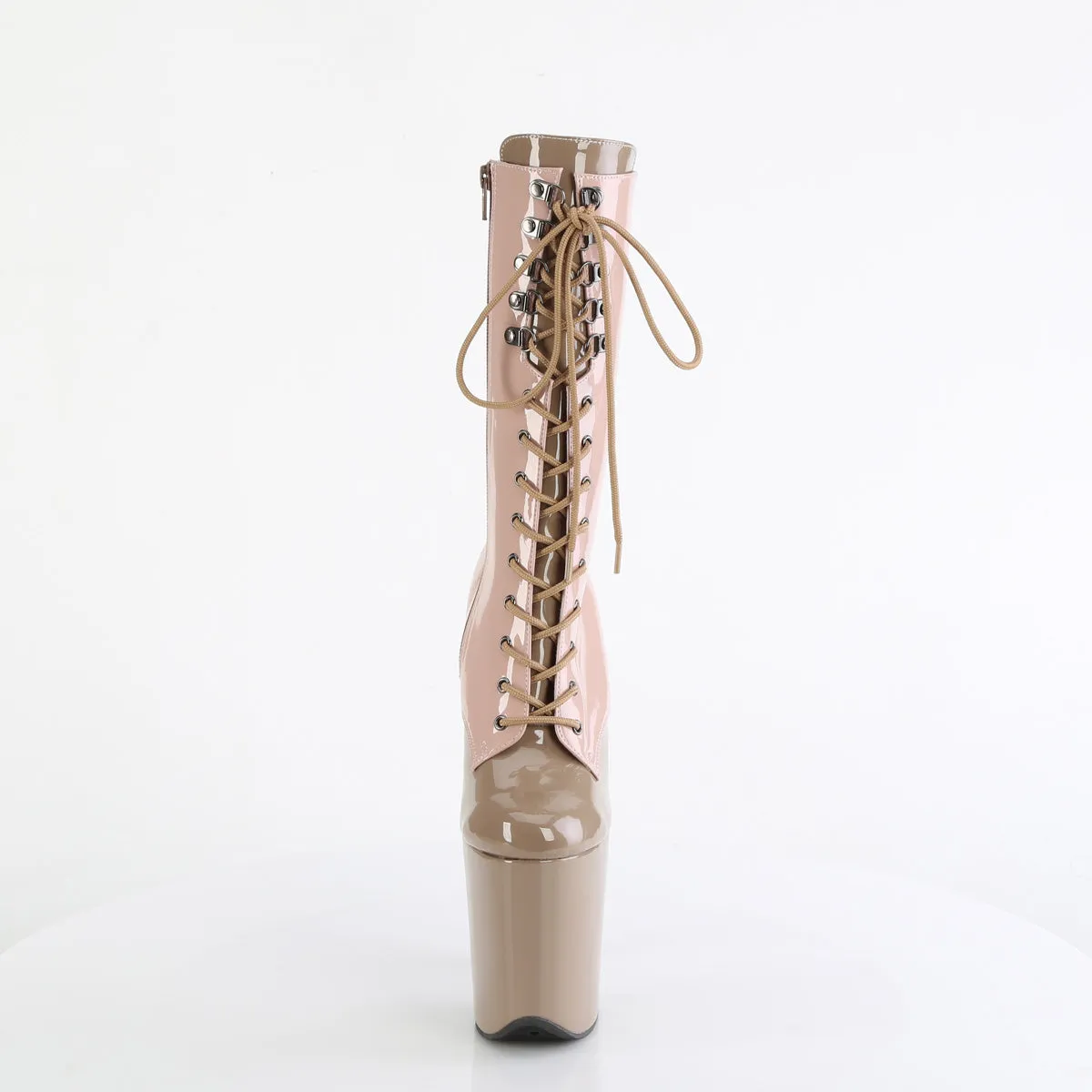 FLAMINGO-1054DC Pleaser Dusty Pink-Sand Pat/Dusty Pink-Sand Sexy Platform Shoes (Pole Dancing Heels)