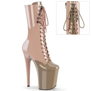 FLAMINGO-1054DC Pleaser Dusty Pink-Sand Pat/Dusty Pink-Sand Sexy Platform Shoes (Pole Dancing Heels)