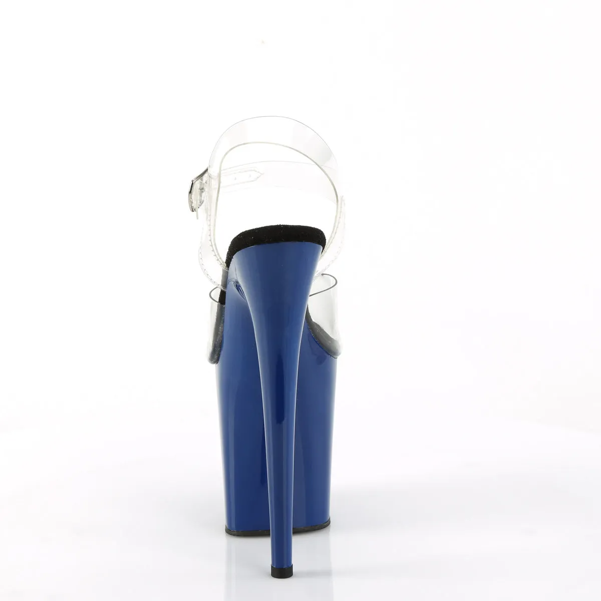 FLAMINGO-808 Pleaser Clear/Royal Blue Sexy Platform Shoes (Pole Dancing Heels)