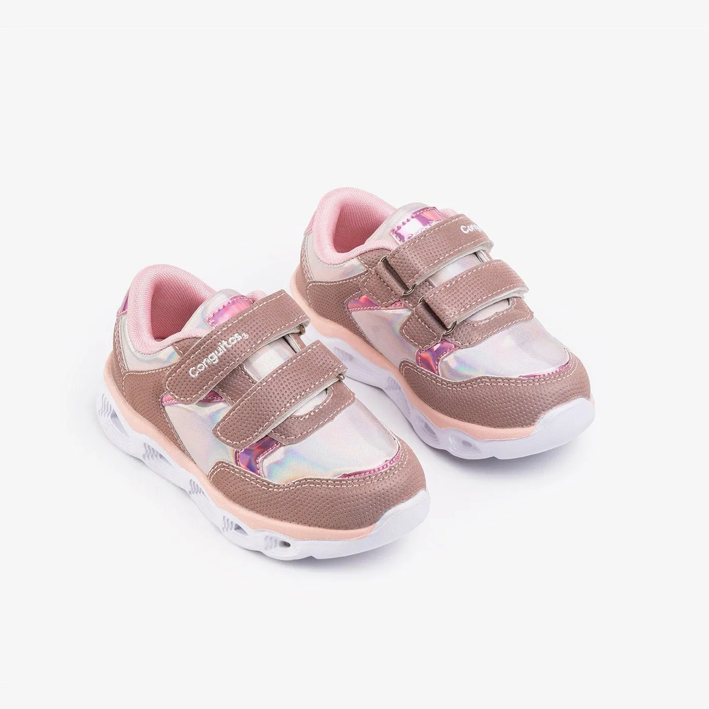 Girl's Light Up and Reflectant Sneakers