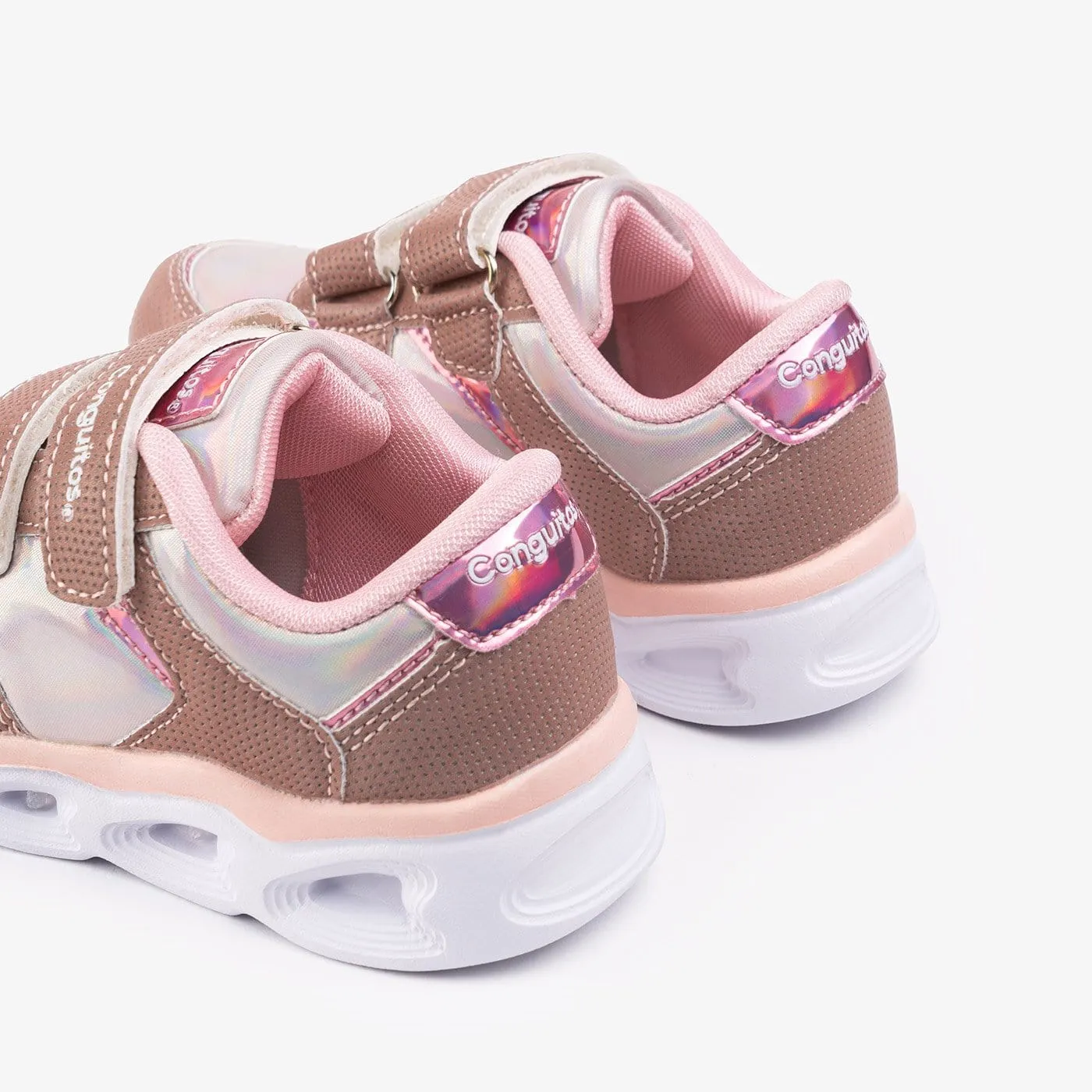 Girl's Light Up and Reflectant Sneakers