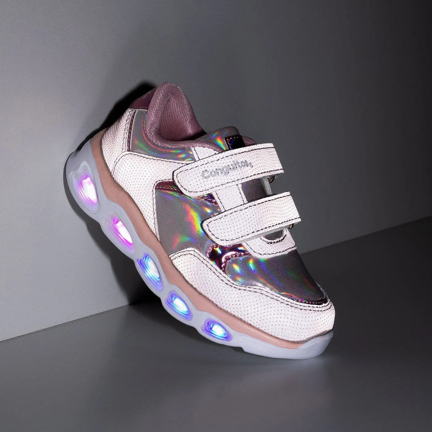 Girl's Light Up and Reflectant Sneakers